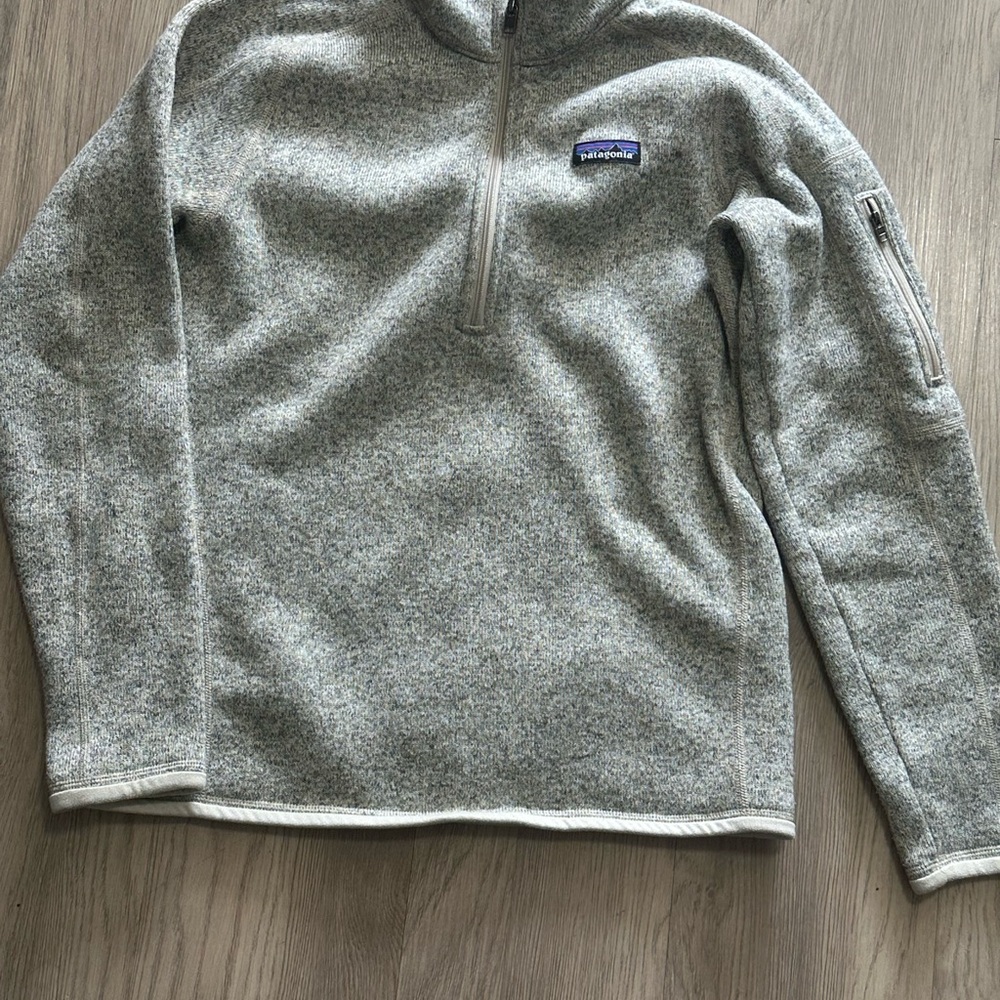 Patagonia Women’s Heather Gray Quarter-Zip Fleece Pullover